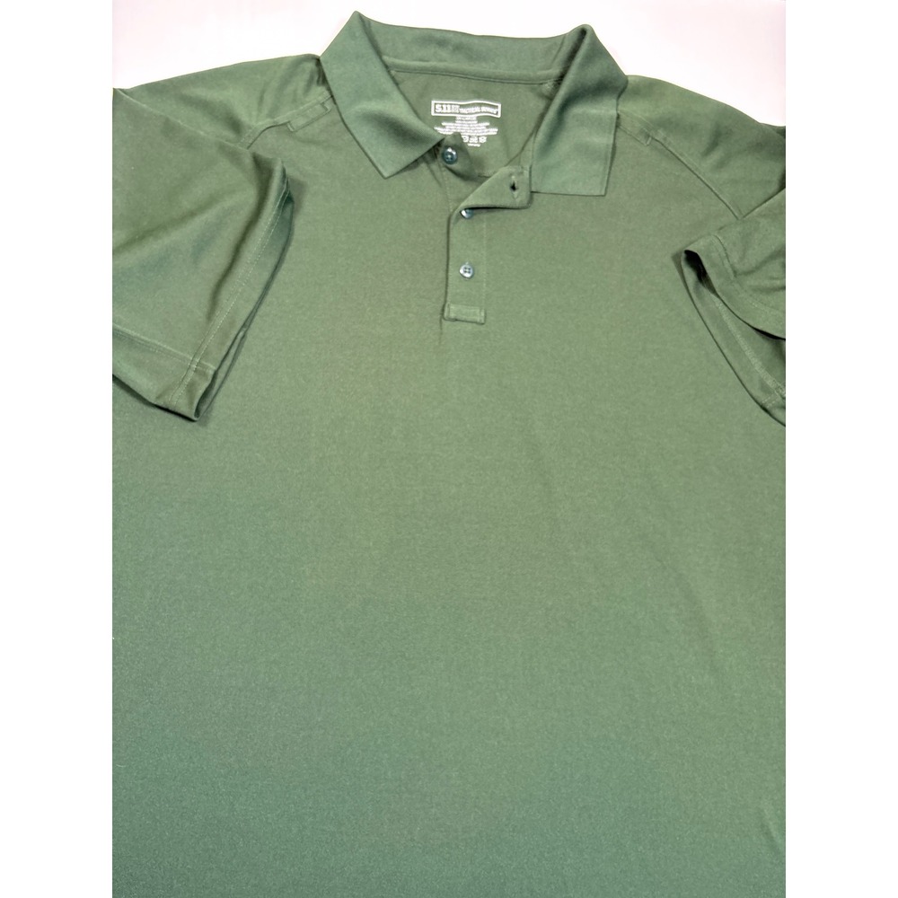 5.11 Tactical Series Mens 3XL OD Dark Green Short Sleeve Performance Polo Shirt